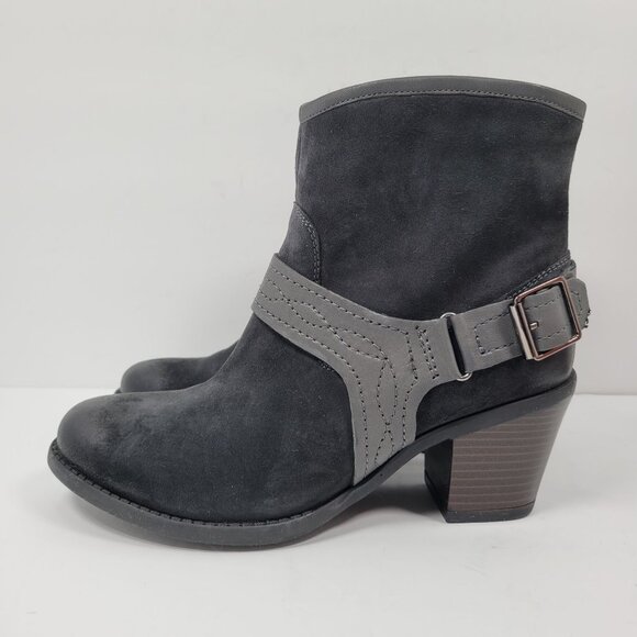 Earth Origins Lina Arlington Women's Gray Suede Ankle Boots US Size 10M NWOT - Picture 2 of 12